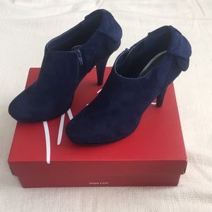 Impo blue suede booties with box